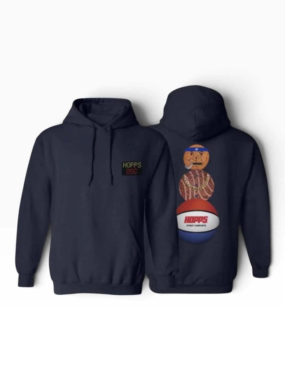 Hopps x Quartersnacks Snackman Hoodie Sweatshirt Navy Large